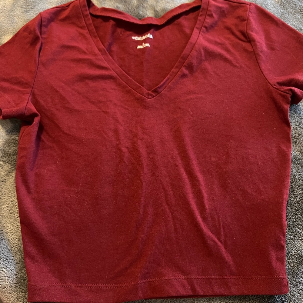 Maroon crop top